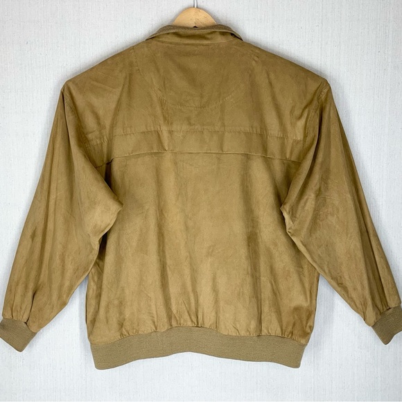 Weatherproof~NWT~Men’s Tan Faux‎ Suede Collared Pullover~Sz L - Picture 5 of 10